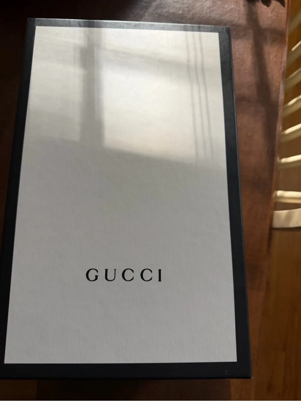 Gucci Black and White Leather Sneaker